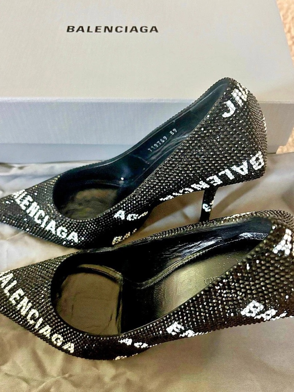 Balenciaga Square Knife Pump 110 Black & White EU 39